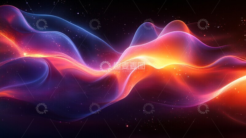高清大图下载【趣麦麦图】能量波光绘艺术1