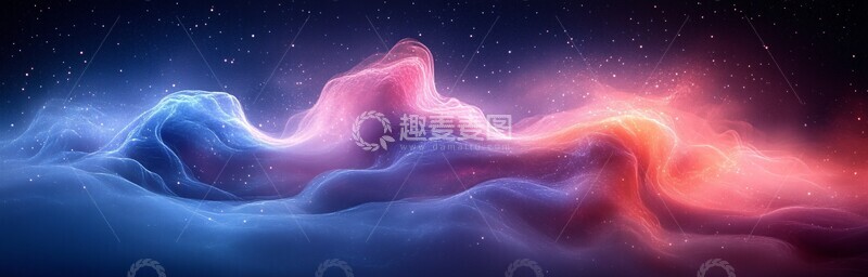 高清大图下载【趣麦麦图】蓝色紫色流动背景1