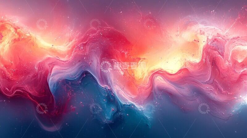 高清大图下载【趣麦麦图】粉色红色蓝色流动画1