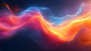 蓝粉黄流动流动抽象图案