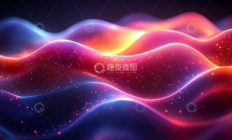 高清大图下载【趣麦麦图】彩虹光影波浪3