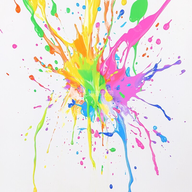 高清大图下载【趣麦麦图】多彩颜料飞溅
