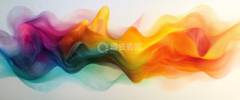 高清大图下载【趣麦麦图】曲线层叠渐变流1