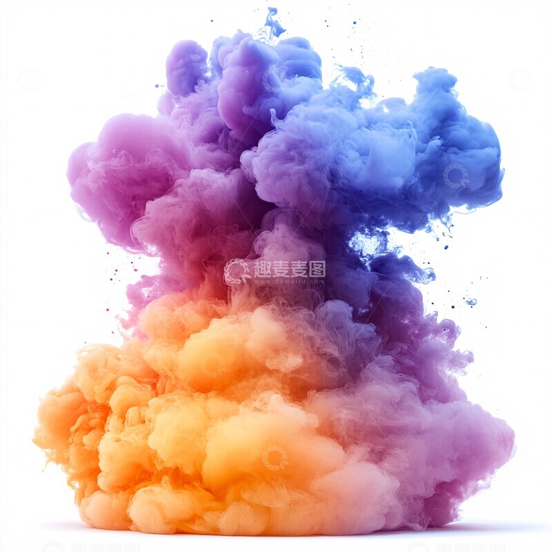 高清大图下载【趣麦麦图】彩色烟雾爆炸中心空3