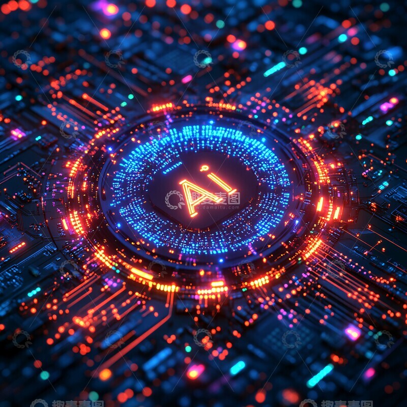 高清大图下载【趣麦麦图】芯片数据流动图