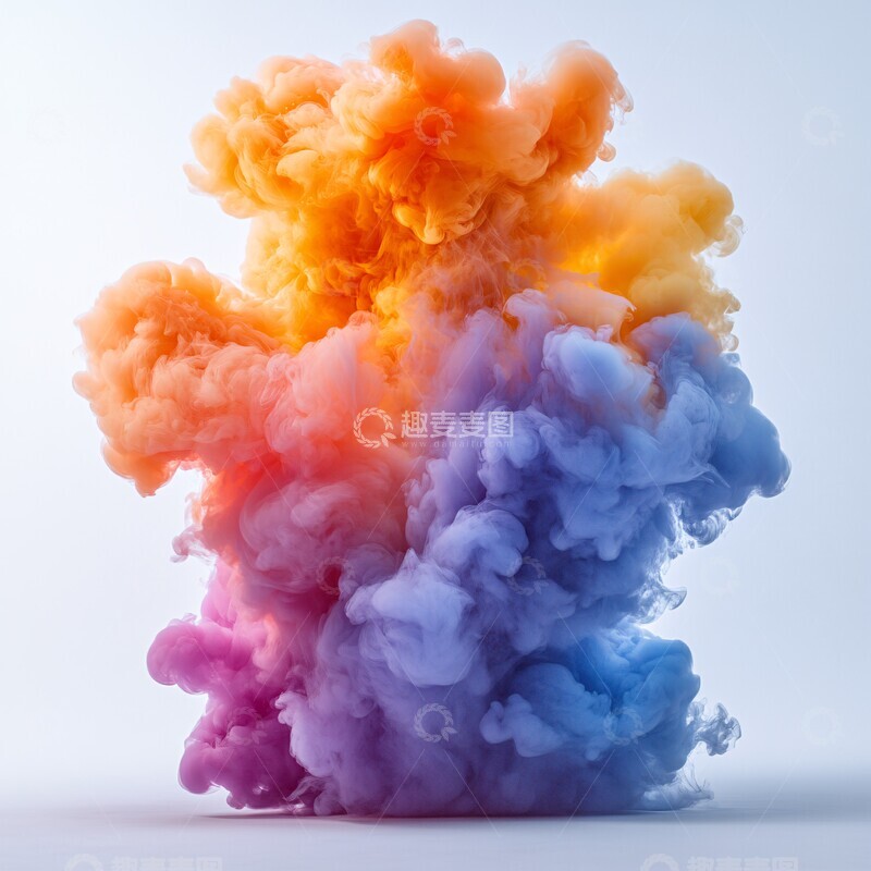 高清大图下载【趣麦麦图】彩色烟雾爆炸中心空1