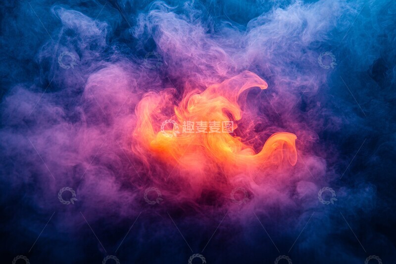 高清大图下载【趣麦麦图】紫色烟雾背景