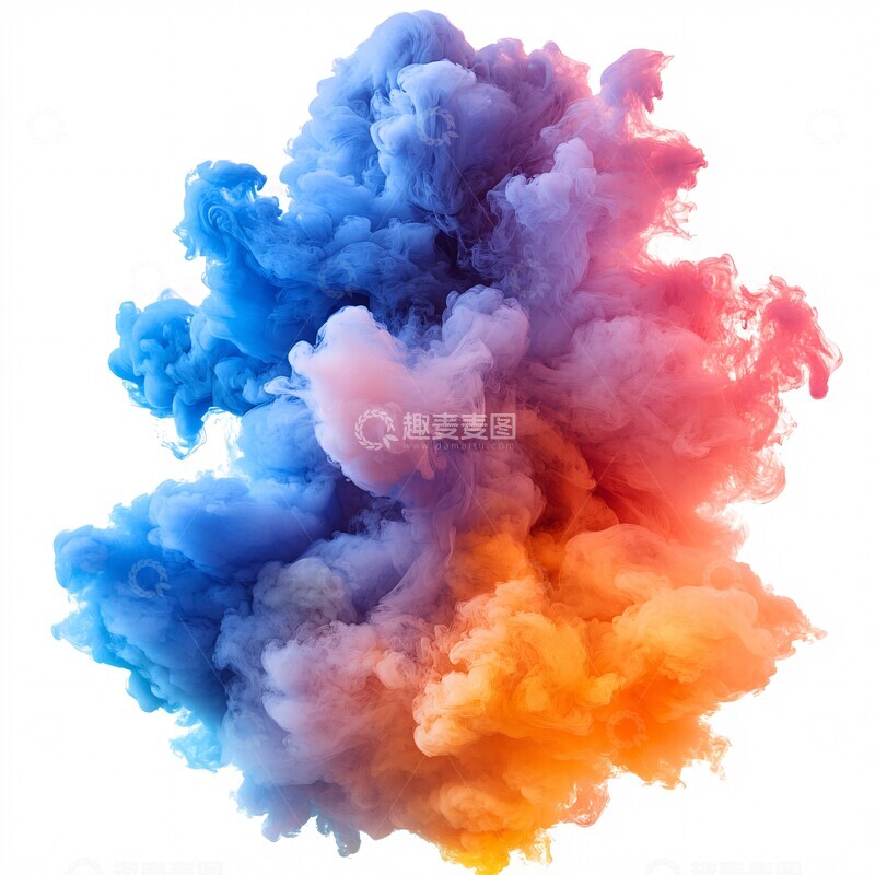 高清大图下载【趣麦麦图】彩色烟雾爆炸中心空