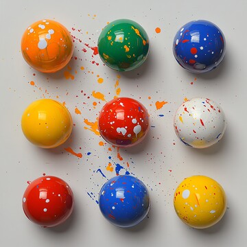 彩弹球涂鸦图案