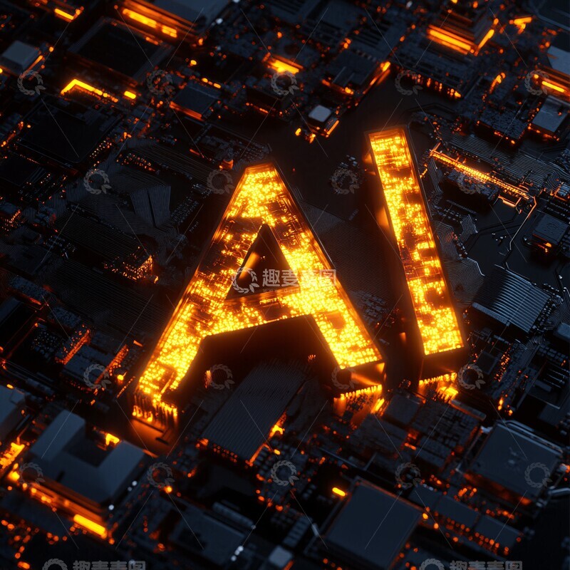 高清大图下载【趣麦麦图】芯片立体字母1