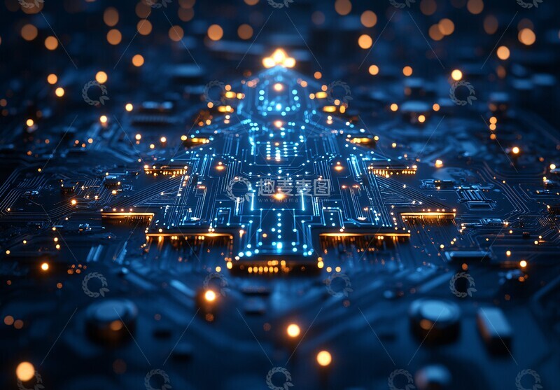 高清大图下载【趣麦麦图】电路板圣诞树