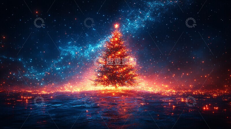 高清大图下载【趣麦麦图】新年或圣诞树二进制2