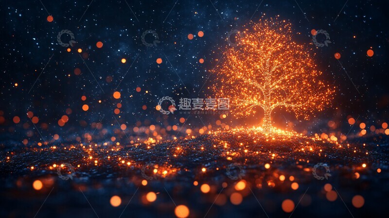 高清大图下载【趣麦麦图】新年或圣诞树二进制