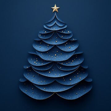 蓝色光蓝圣诞树3