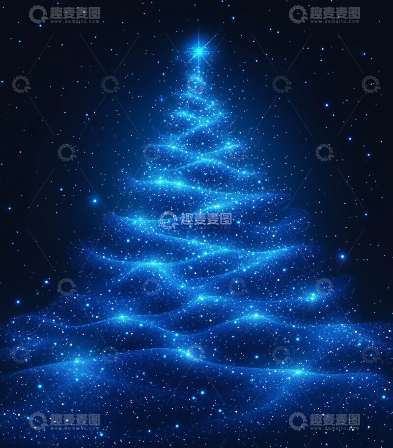 高清大图下载【趣麦麦图】星星圣诞树星星圣诞树光芒2