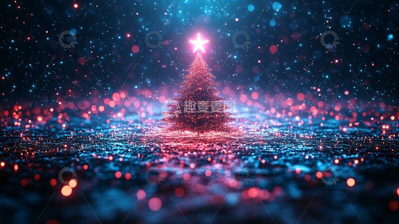 高清大图下载【趣麦麦图】矩阵圣诞树圣诞树矩阵未来