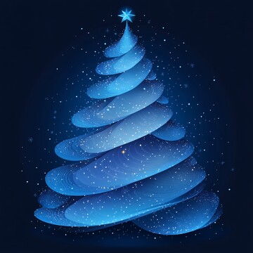 蓝色光蓝圣诞树2