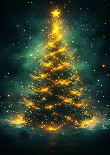 发光圣诞树发光圣诞树黄灯2