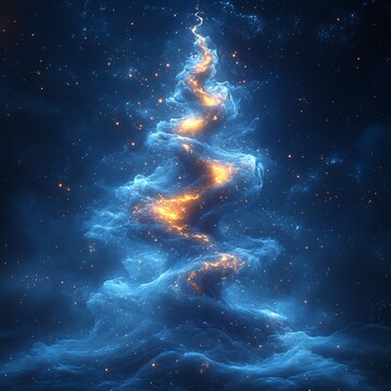 新年烟雾树新年烟雾蓝色2