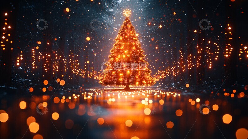 高清大图下载【趣麦麦图】通信代码圣诞树