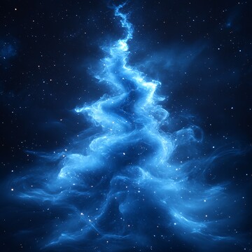 新年烟雾树新年烟雾蓝色3