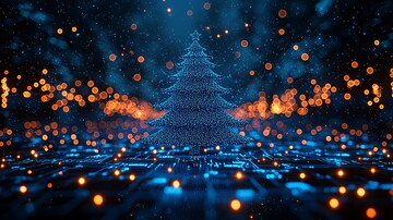 电脑连接圣诞树1