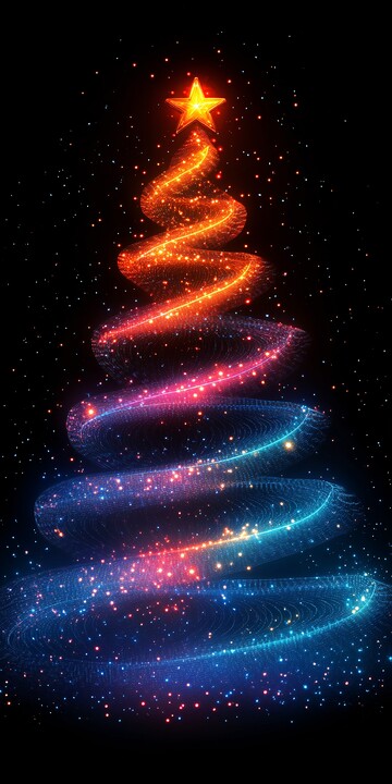 霓虹圣诞树霓虹圣诞黑色2