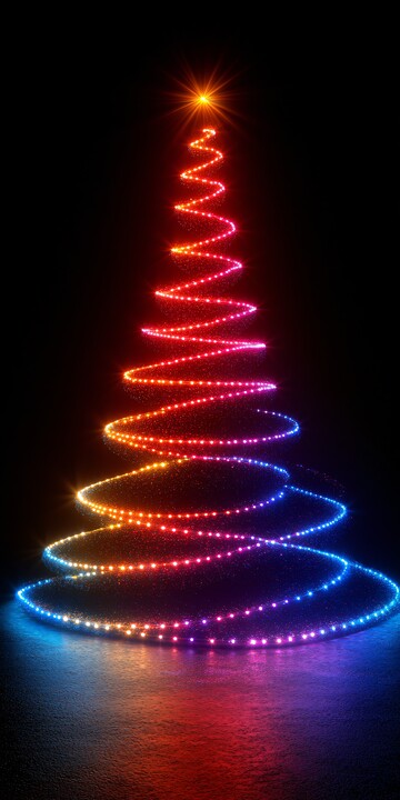 霓虹圣诞树霓虹圣诞黑色3