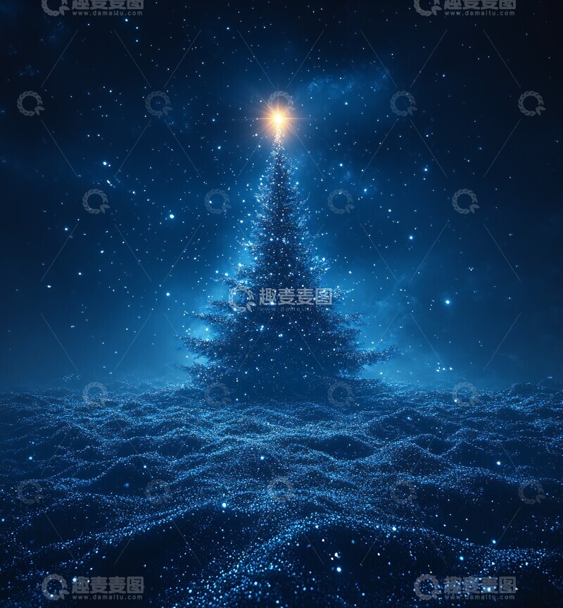 高清大图下载【趣麦麦图】星光璀璨圣诞树3