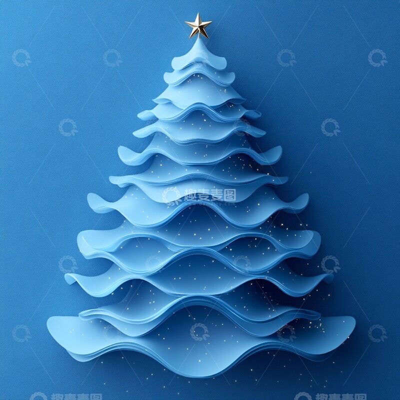 高清大图下载【趣麦麦图】数字科技圣诞树2