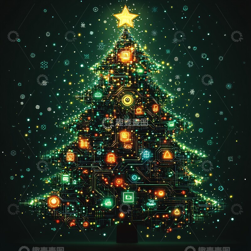 高清大图下载【趣麦麦图】电子圣诞卡片设计