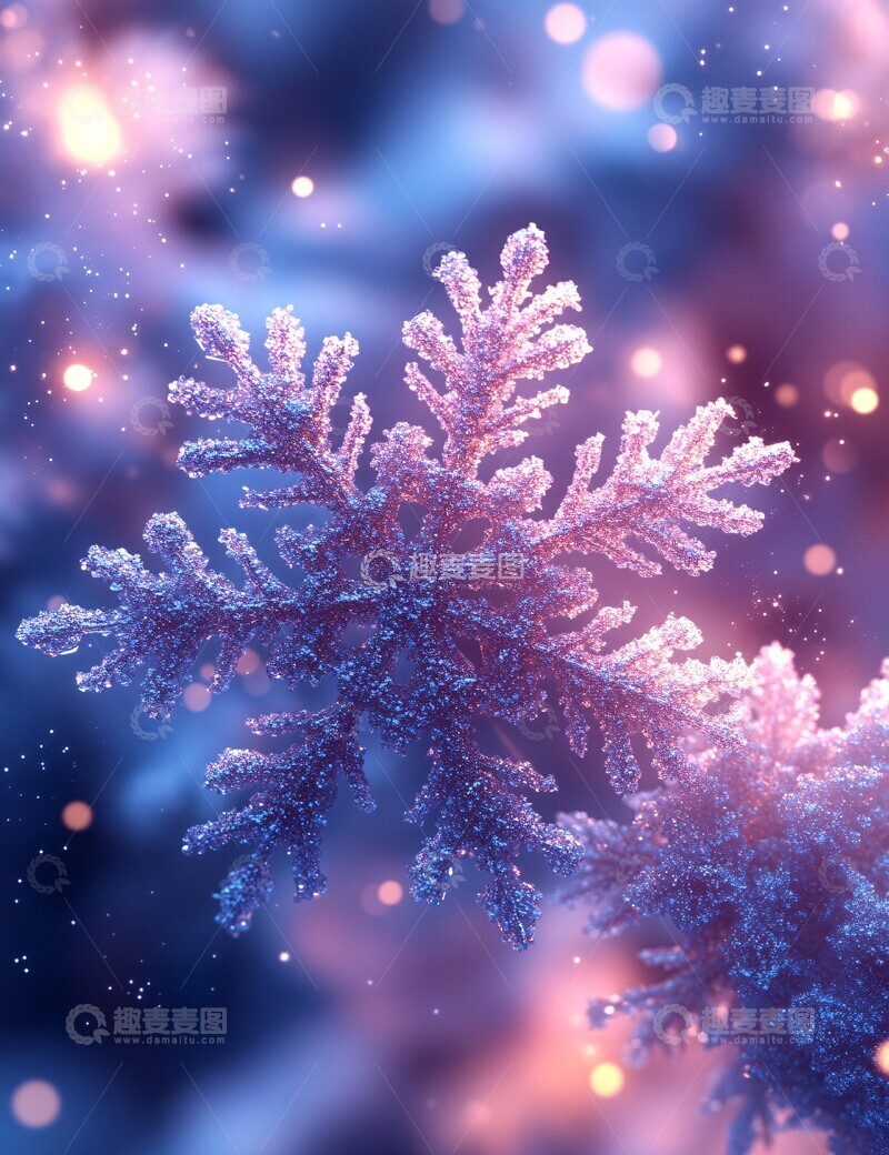 高清大图下载【趣麦麦图】雪景装饰背景图