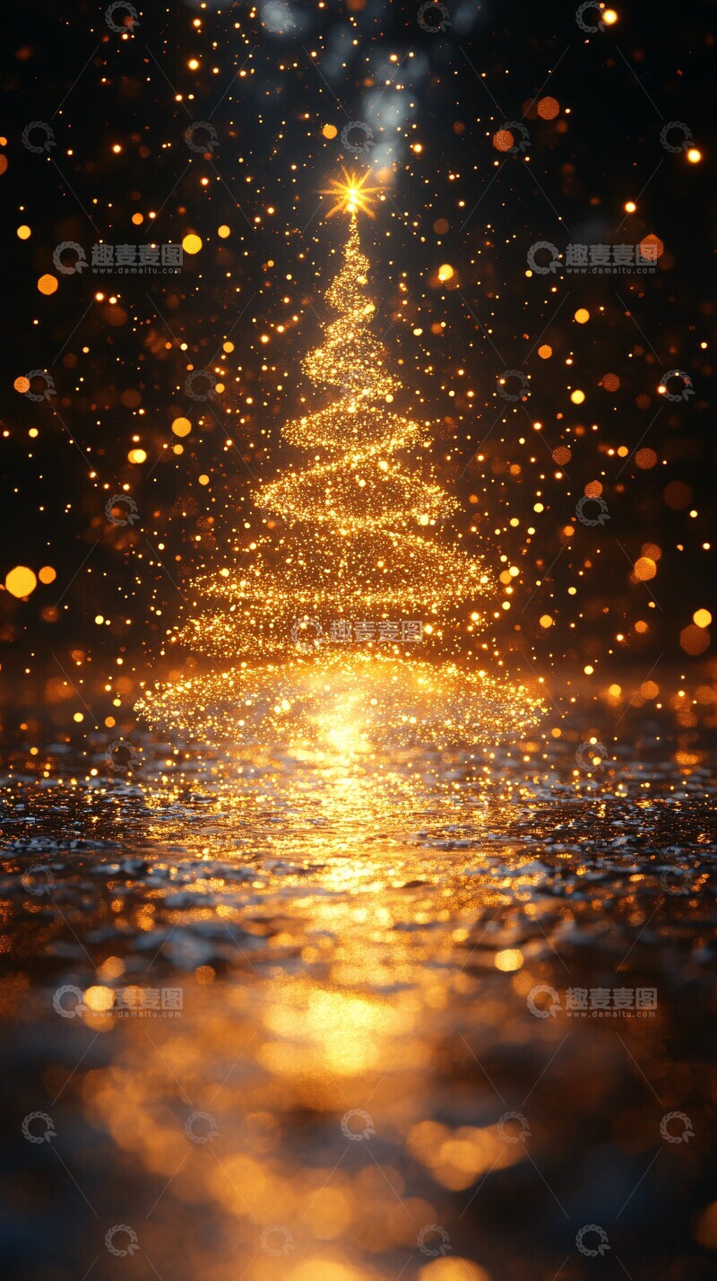 高清大图下载【趣麦麦图】星光圣诞树星光圣诞树形状