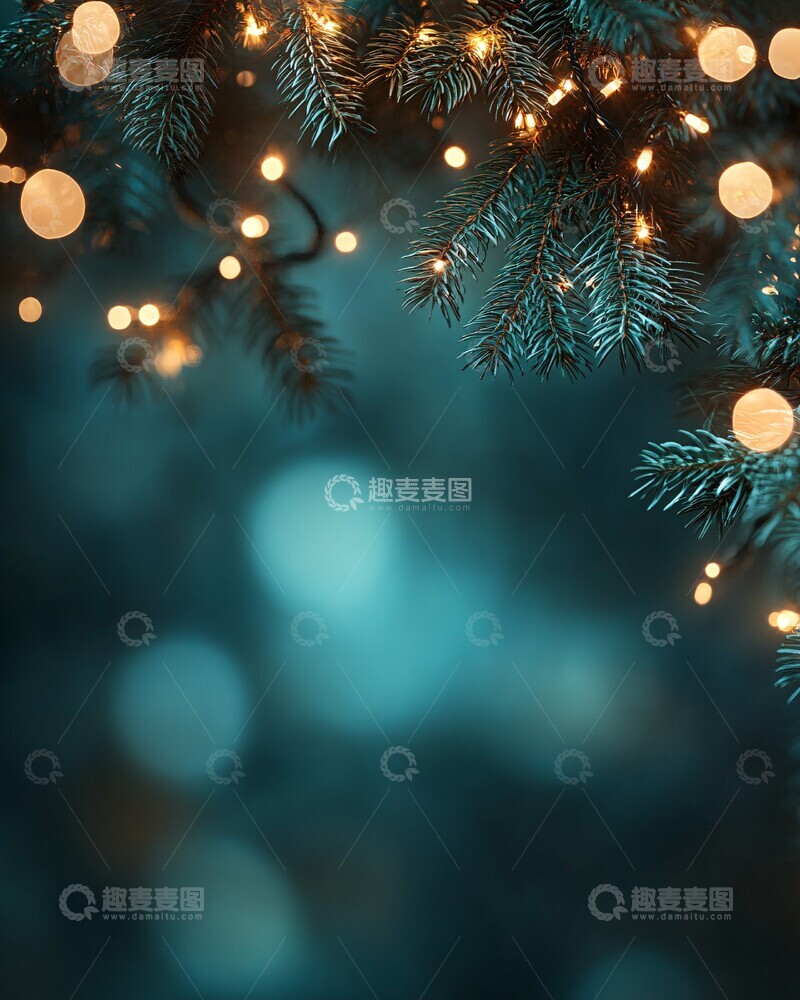 高清大图下载【趣麦麦图】-深青背景节日推广2