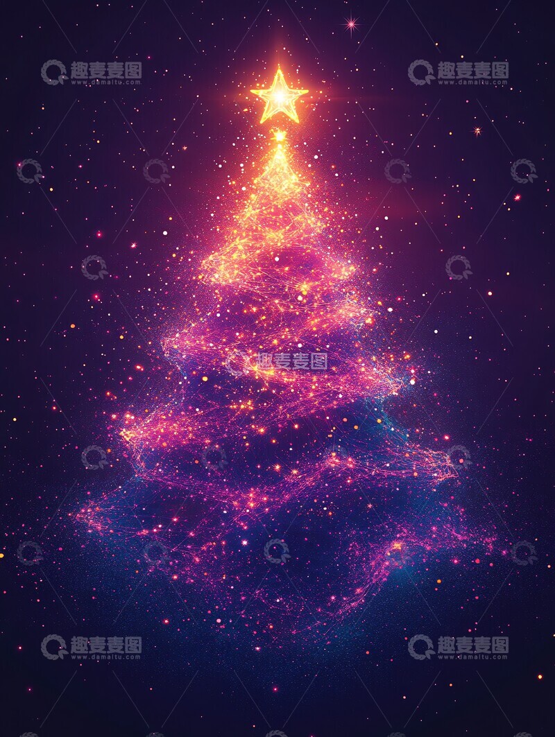 高清大图下载【趣麦麦图】生物细胞圣诞树3