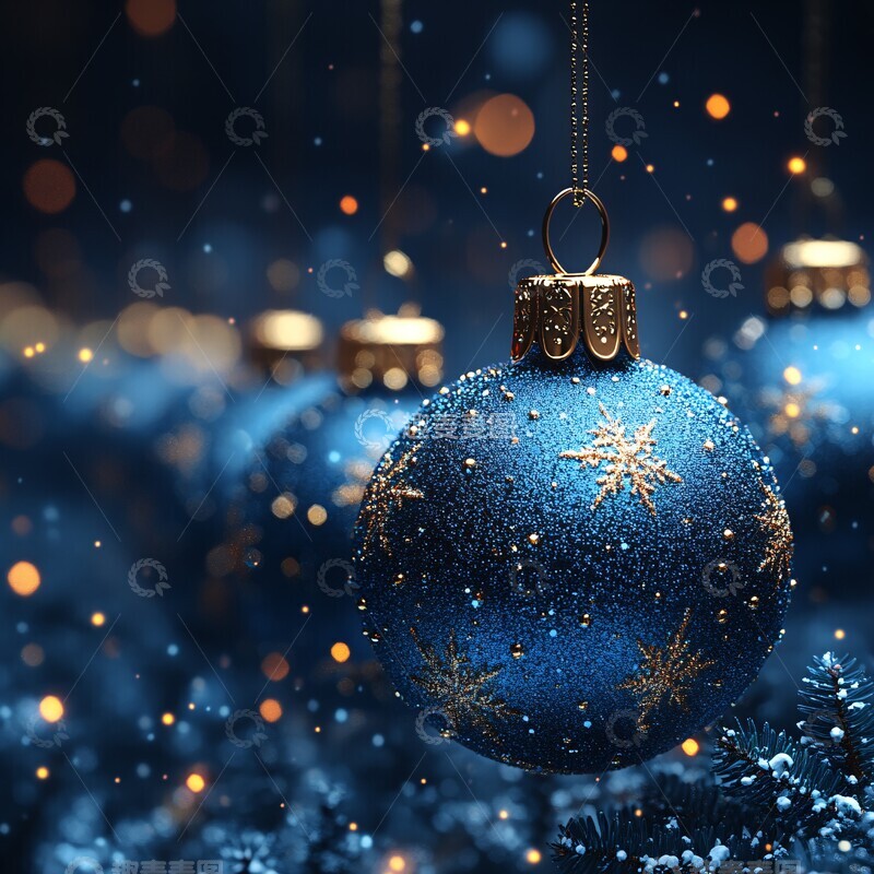 高清大图下载【趣麦麦图】蓝色圣诞之夜3