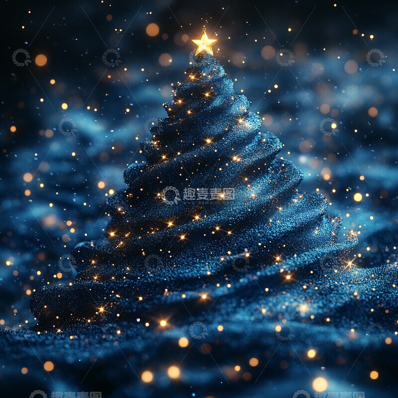 高清大图下载【趣麦麦图】蓝色圣诞之夜2