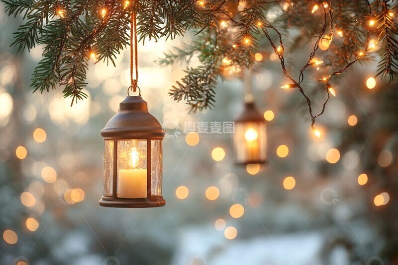 高清大图下载【趣麦麦图】金色光点悬浮背景1