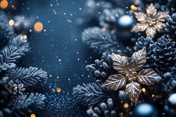 深海冬日圣诞背景