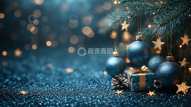 高清大图下载【趣麦麦图】水晶球圣诞树挂饰3