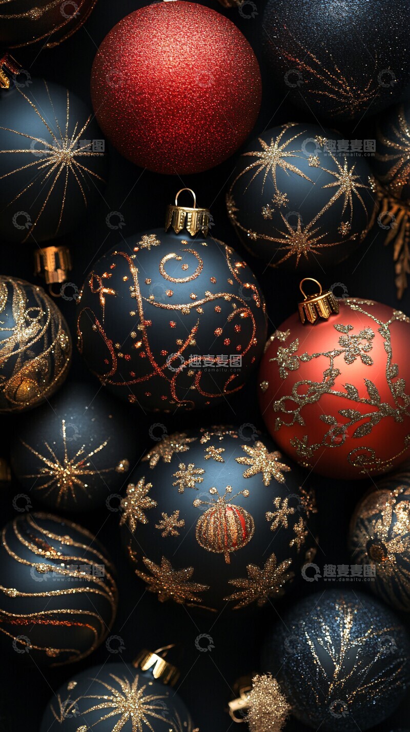 高清大图下载【趣麦麦图】新年球图案新年图案摄影2
