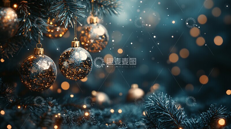 高清大图下载【趣麦麦图】水晶球圣诞树挂饰2