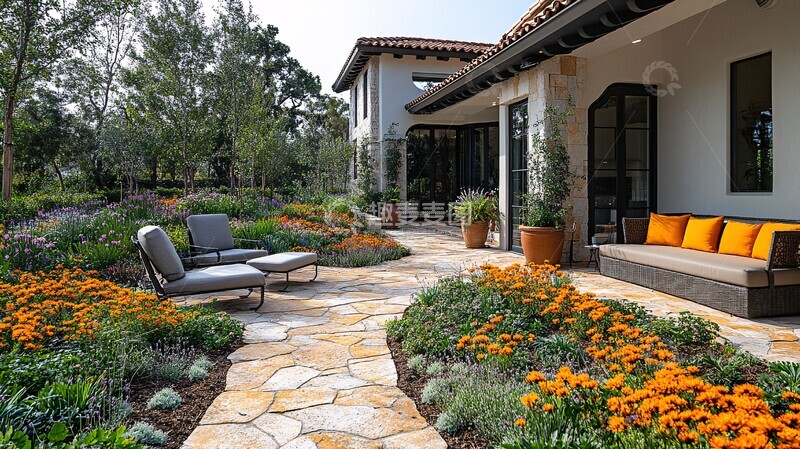 高清大图下载【趣麦麦图】静谧前院休闲区2