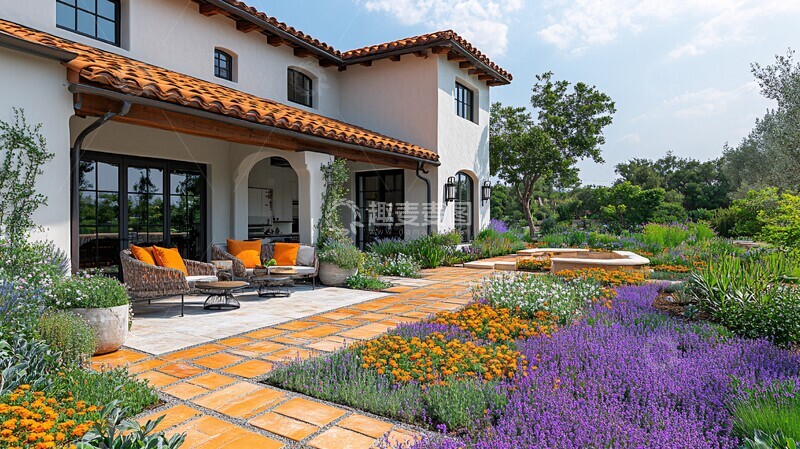 高清大图下载【趣麦麦图】静谧前院休闲区1