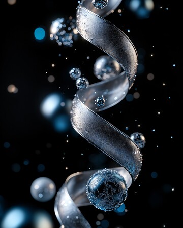 银色丝带球体曲线