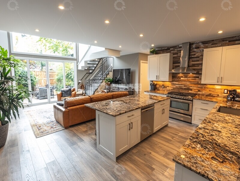 高清大图下载【趣麦麦图】开放式厨房内景2