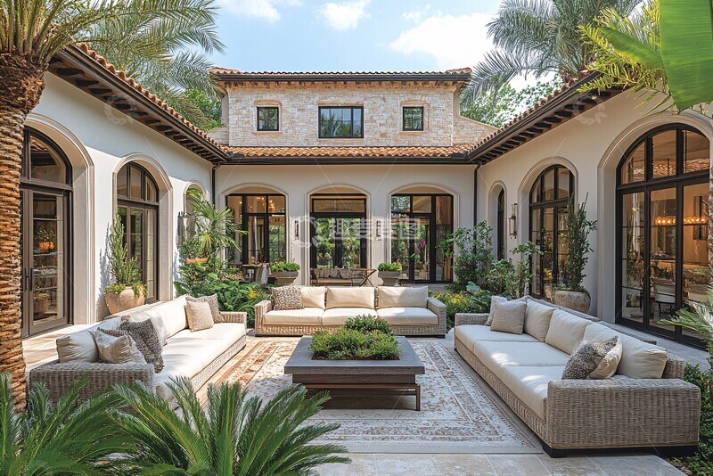 高清大图下载【趣麦麦图】法式庭院精致设计