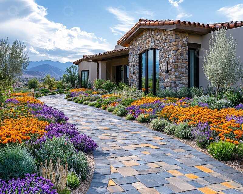 高清大图下载【趣麦麦图】新铺石道花园景观