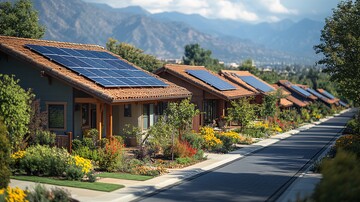 太阳能板覆盖屋顶