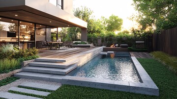 现代泳池露台设计